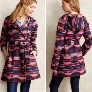 Anthro Tabitha Leona Aztec Wrap Coat Jacket XS